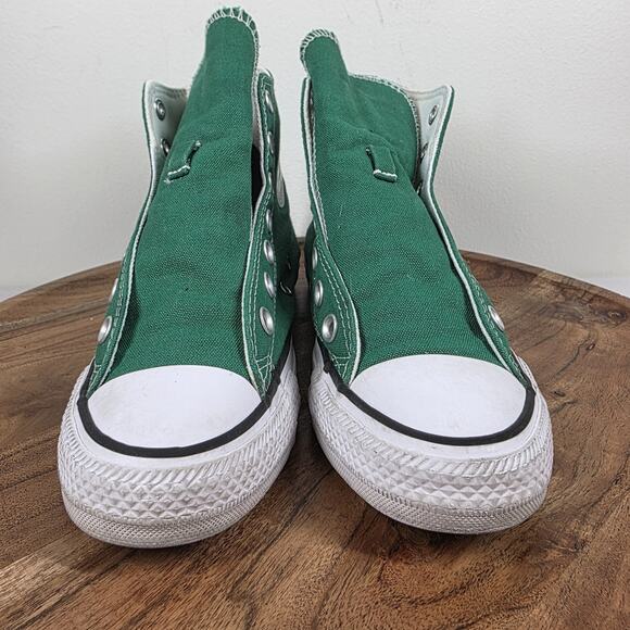 Converse Chuck Taylor All Star Womens Green And White Size 6.5 High Top Shoes - Picture 3 of 8
